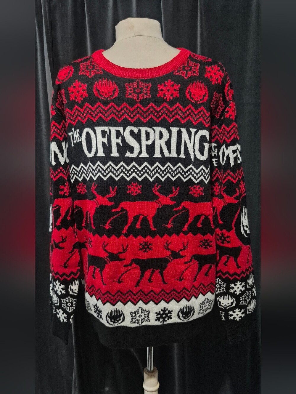 Offspring Men's Red & Black Holiday Knit Sweater